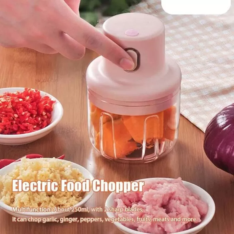 Mini Grinder Food Chopper - Usb Rechargeable